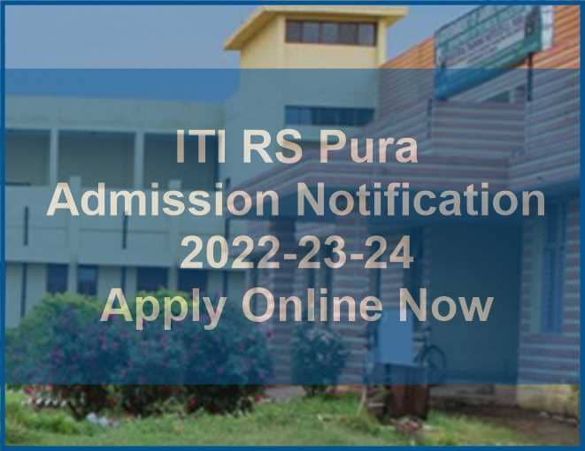 ITI RS PURA Online Admission Form 2022-23-24